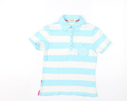 Womens UK Size S Viyella Blue Classic Polo
