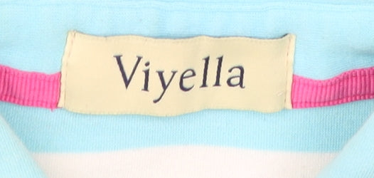 Womens UK Size S Viyella Blue Classic Polo