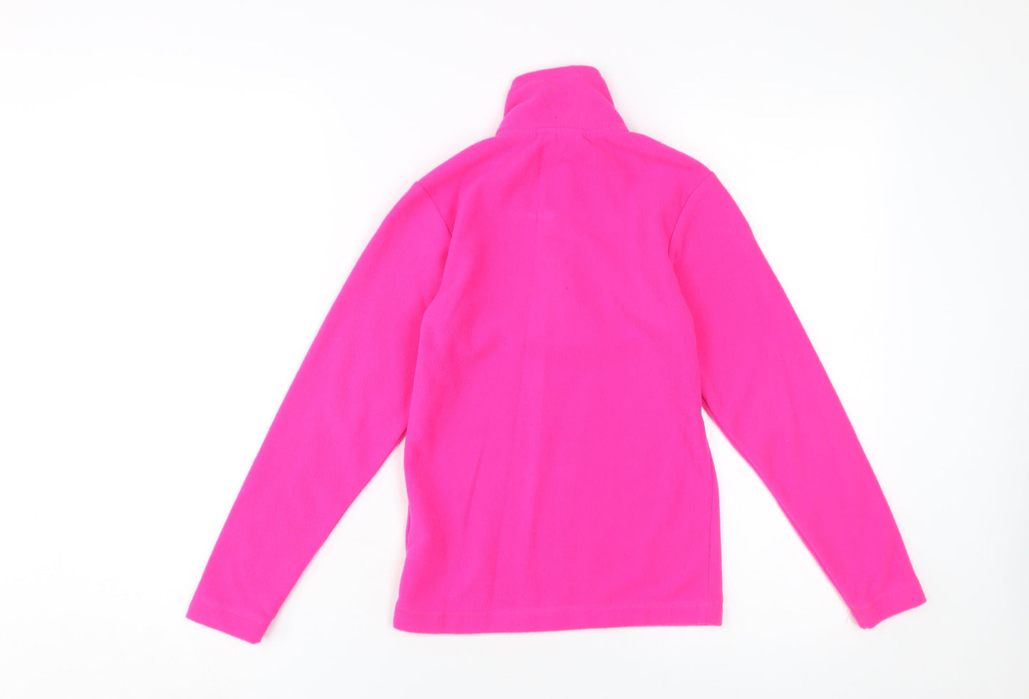 Gelert Girls' Pink Fleece Sweatshirt 9-10 Years, Mock Neck, 1/2 Zip