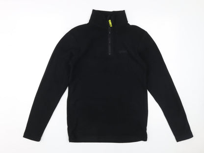 Gelert Boys Black Fleece Pullover Hoodie 13 Years