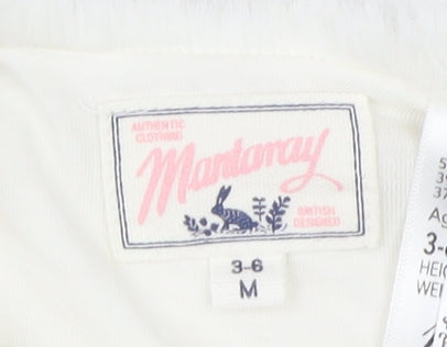 Mandamay Girls' White Waistcoat 3-6 Months Sleeveless Casual