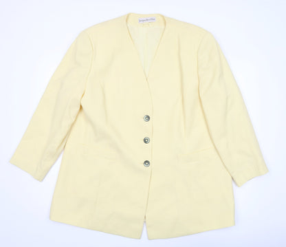 Jacques Vert Beige Plus Size Women's Blazer - Classic Fit