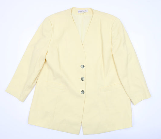 Jacques Vert Beige Plus Size Women's Blazer - Classic Fit