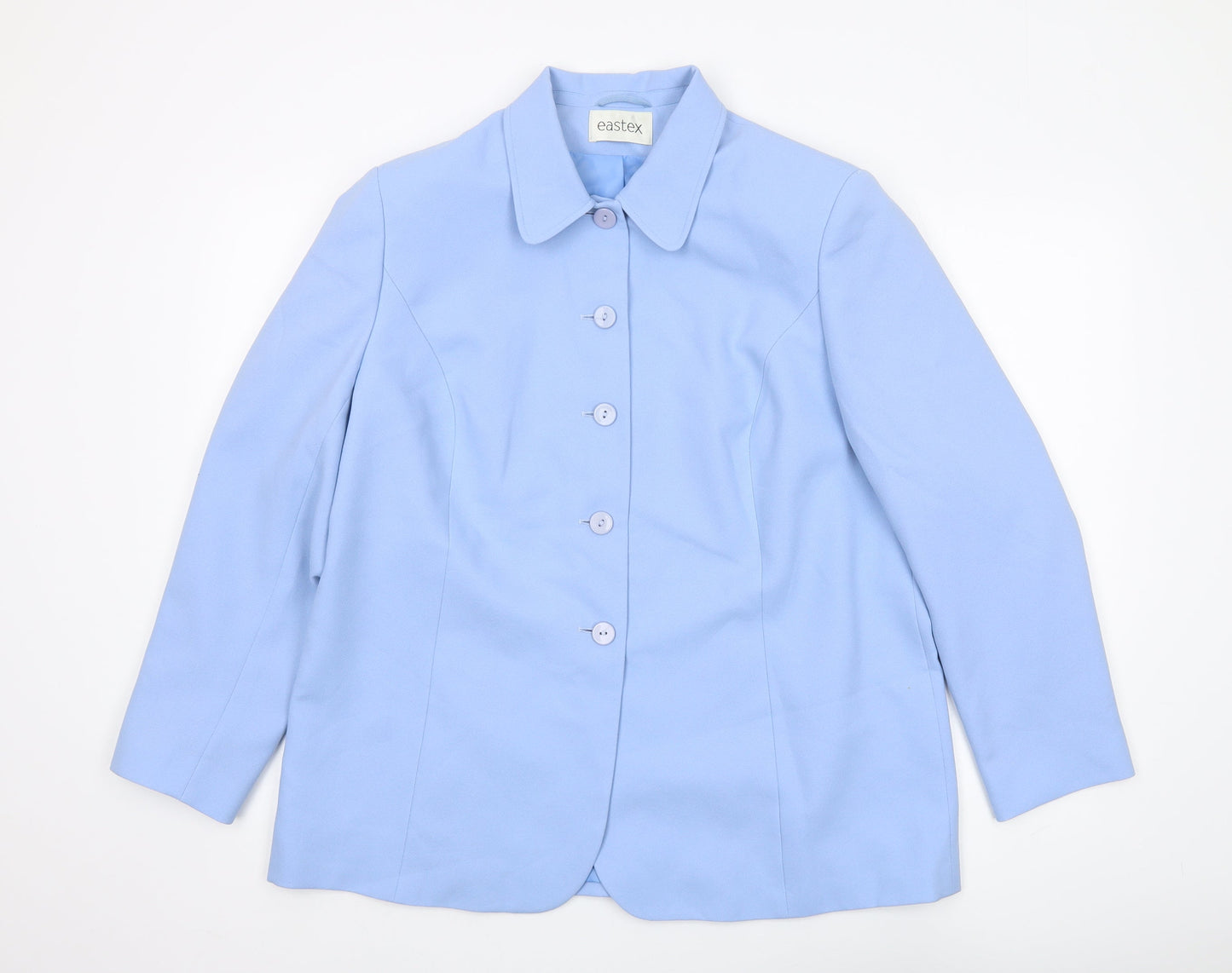 Eastex Women's Blue Single-Breasted Jacket, Size 18