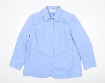 Eastex Women's Blue Single-Breasted Jacket, Size 18