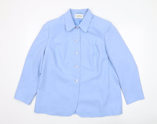 Eastex Women's Blue Single-Breasted Jacket, Size 18