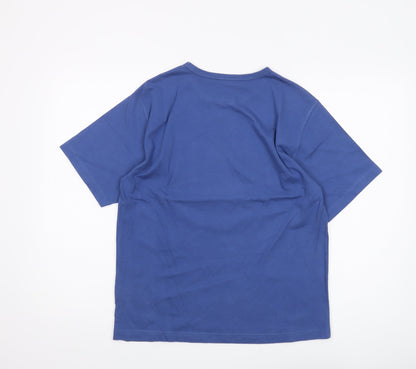 Womens UK Size M Eastex Blue Basic T-Shirt