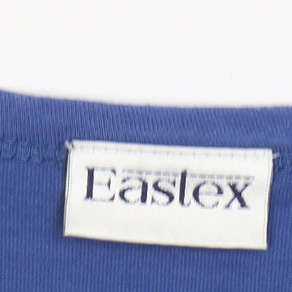 Womens UK Size M Eastex Blue Basic T-Shirt