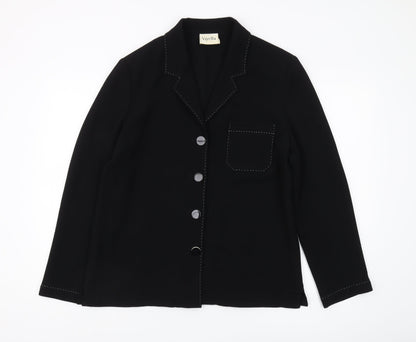 Viyella Women's Black Blazer, Size 12, Regular Fit