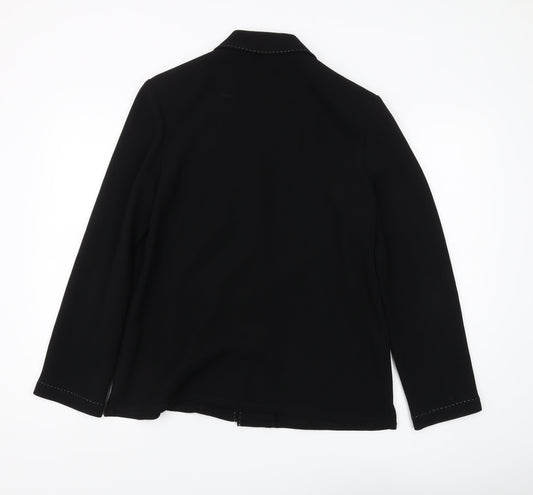 Viyella Women's Black Blazer, Size 12, Regular Fit