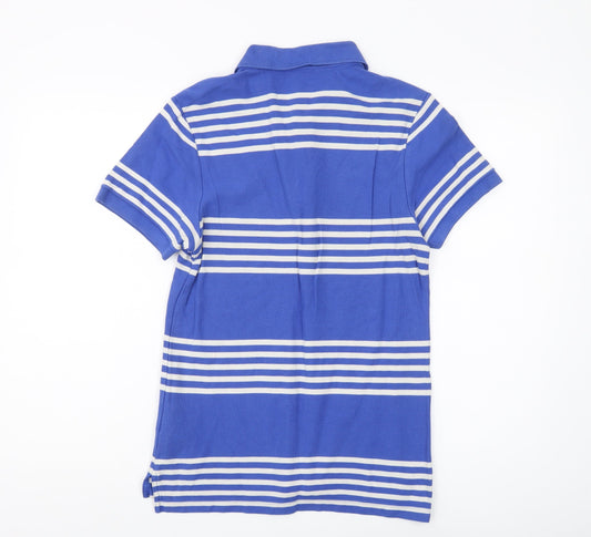 Nike Men's Blue Striped Polo Shirt - Size S