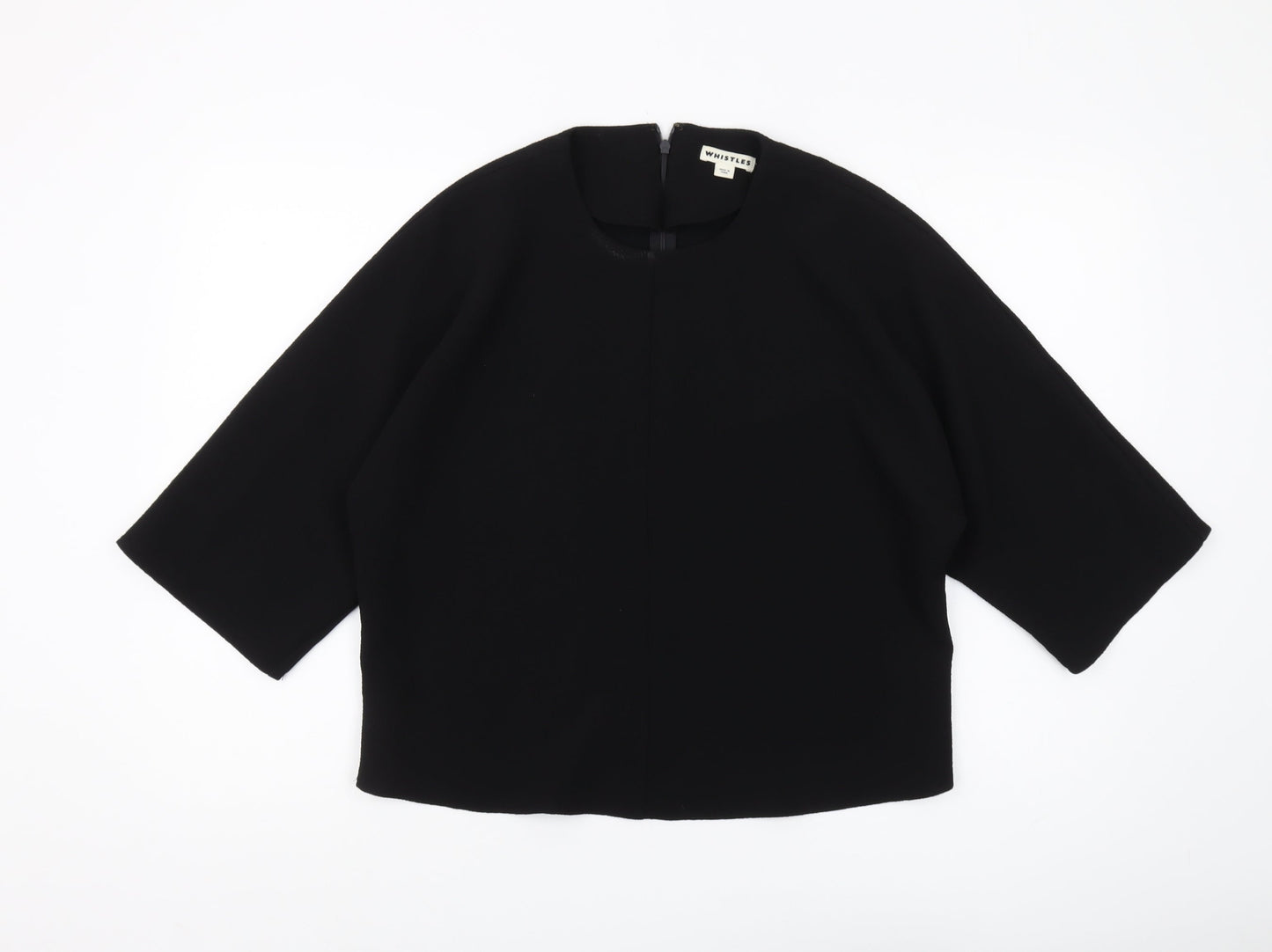 Womens UK Size 12 Whistles Black Basic Blouse