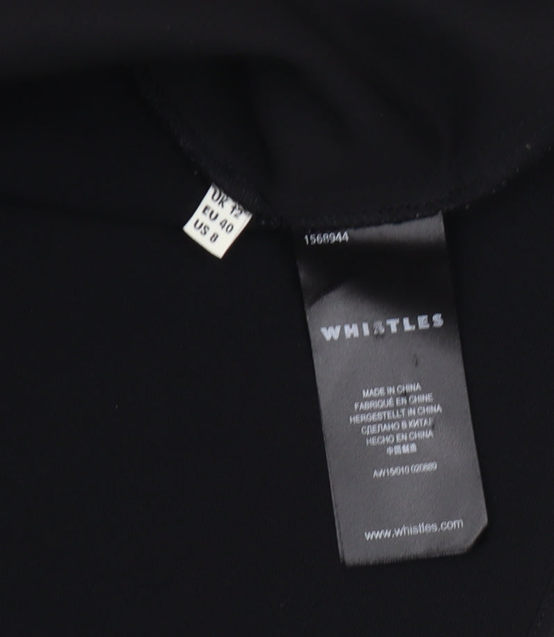 Womens UK Size 12 Whistles Black Basic Blouse