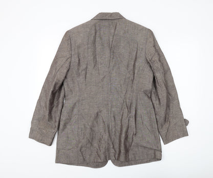 Windsmoor Brown Women's Blazer, Size 10, Linen Blend