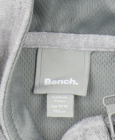 Bench Boys Grey Full Zip Sweatshirt 11-12 Years Lightweight