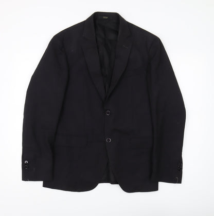 Mens UK Size 40 Massimo Dutti Regular Black Suit Jacket
