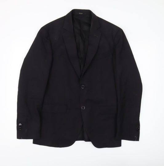 Mens UK Size 40 Massimo Dutti Regular Black Suit Jacket