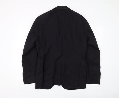 Mens UK Size 40 Massimo Dutti Regular Black Suit Jacket