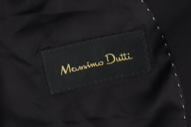 Mens UK Size 40 Massimo Dutti Regular Black Suit Jacket