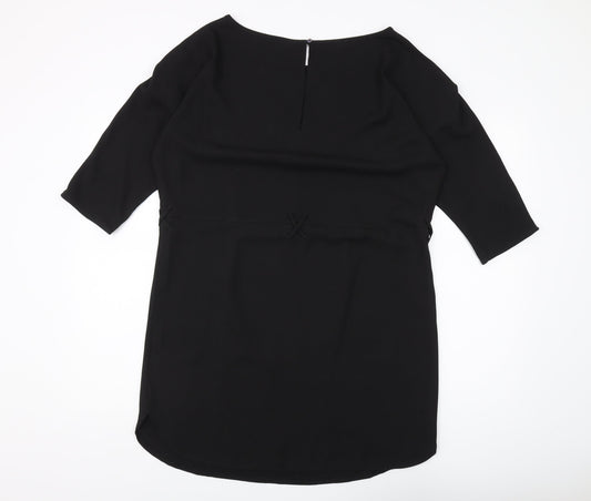 Jacqueline de Yong Black Tunic, Women, Size 10, Polyester