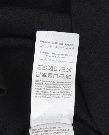 Jacqueline de Yong Black Tunic, Women, Size 10, Polyester