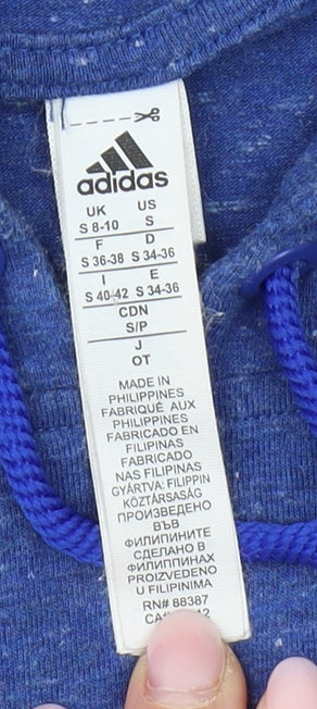 Adidas Women's Blue S Pullover Hoodie with Logo