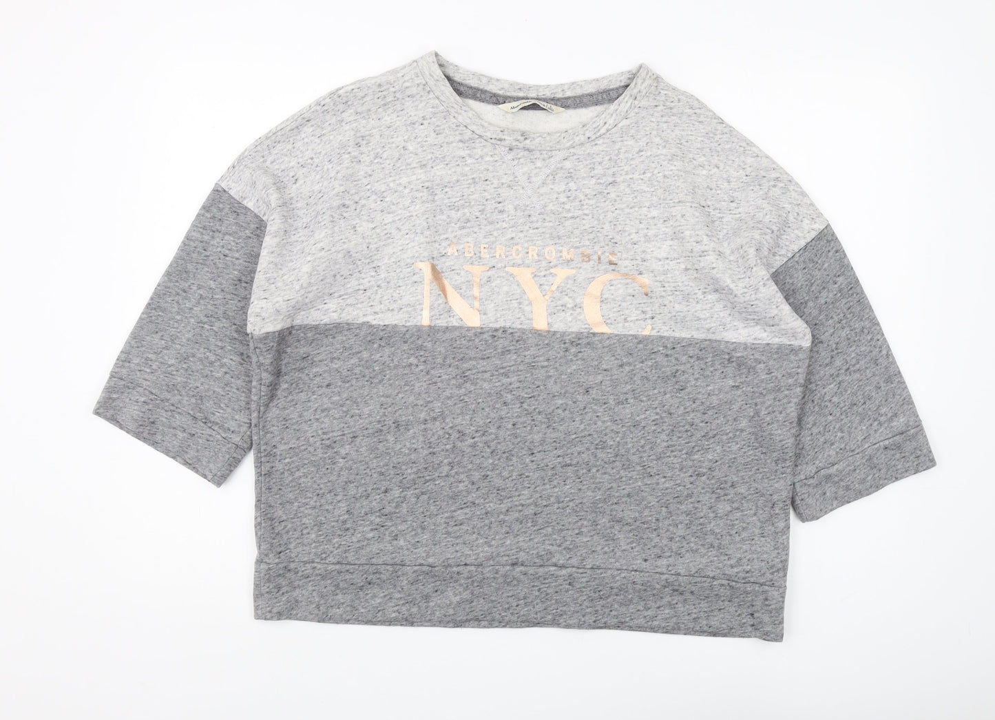 Abercrombie & Fitch Women's Grey Pullover Sweatshirt L