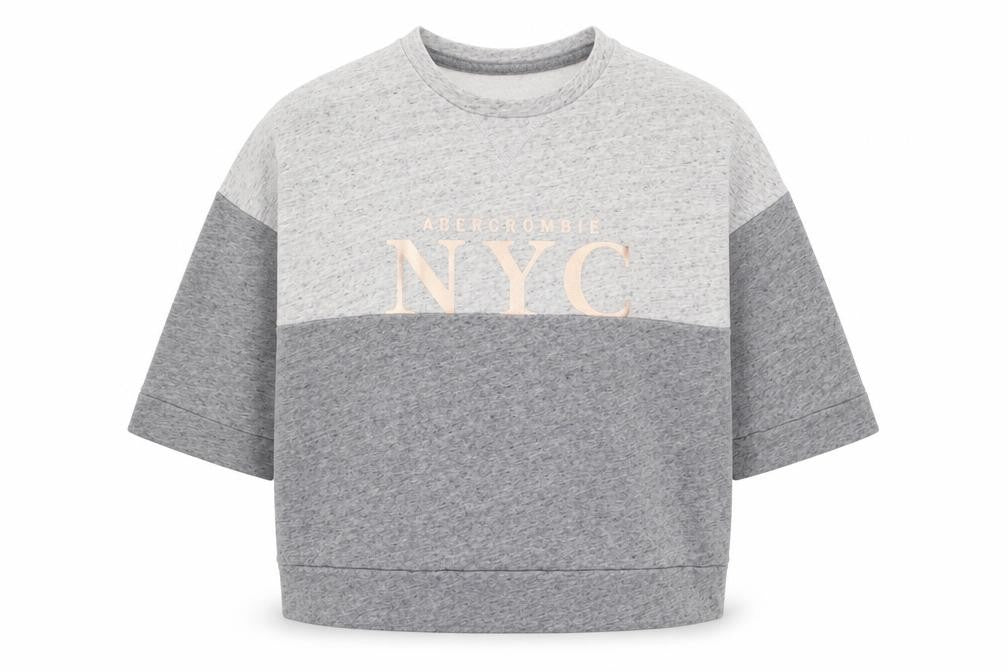 Womens UK Size L Abercrombie & Fitch Grey Pullover Sweatshirt