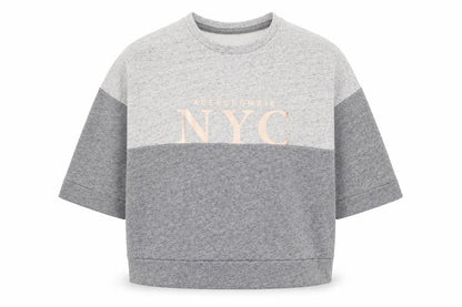 Womens UK Size L Abercrombie & Fitch Grey Pullover Sweatshirt