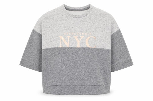 Womens UK Size L Abercrombie & Fitch Grey Pullover Sweatshirt