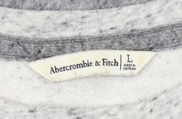 Abercrombie & Fitch Women's Grey Pullover Sweatshirt L