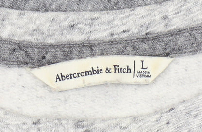 Abercrombie & Fitch Women's Grey Pullover Sweatshirt L