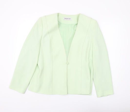 Jacques Vert Women’s Green Blazer - Size 16, Lined, Workwear