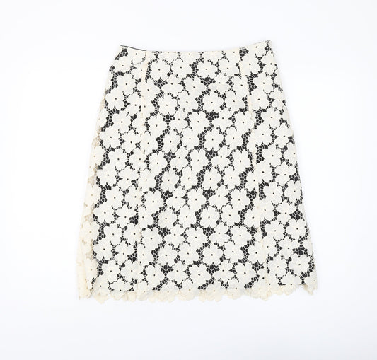 Womens UK Size 8 Viyella Straight & Pencil Lace Skirt