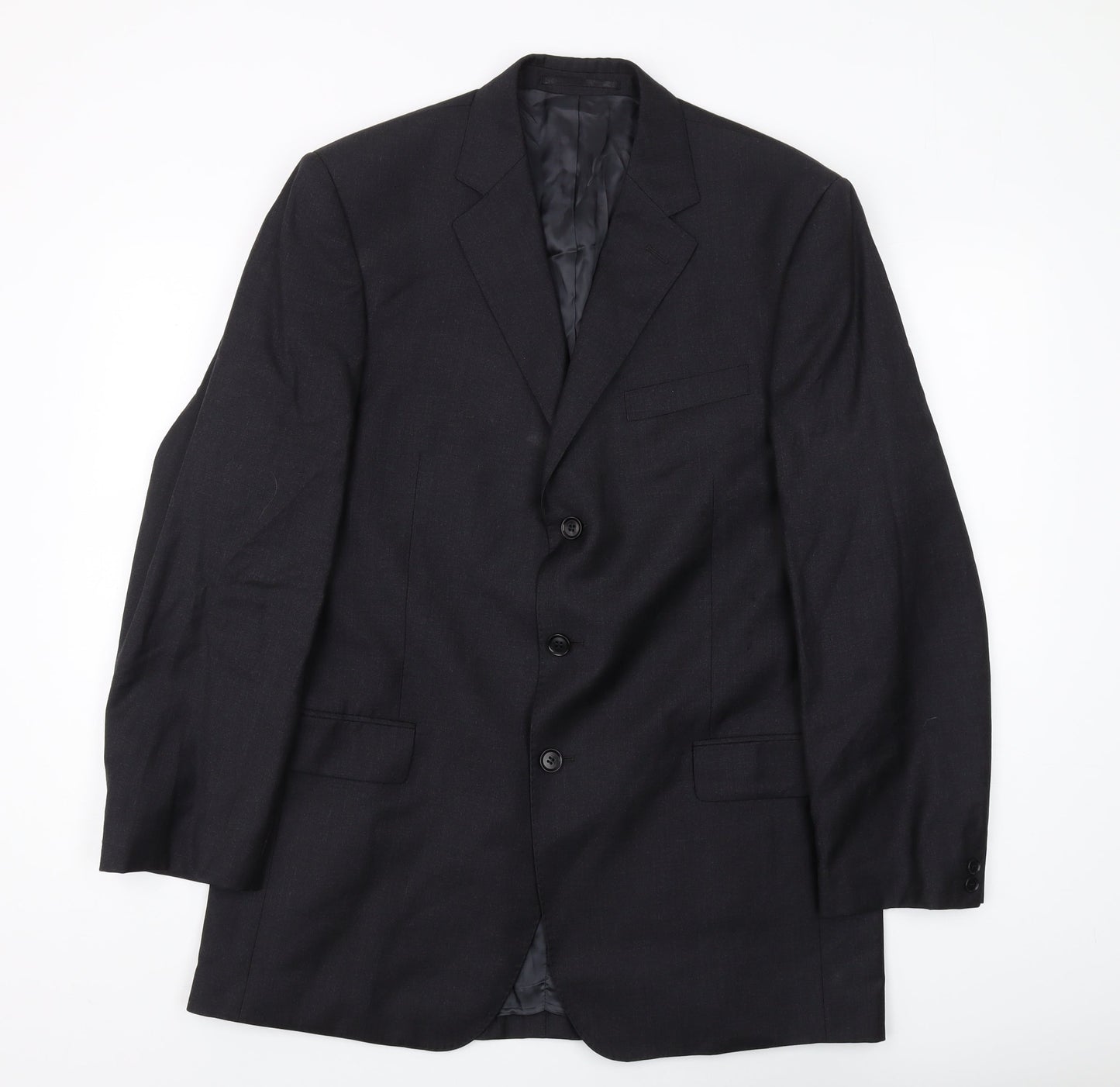 Austin Reed Men's Black Wool Blazer 42L Classic Fit