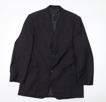 Austin Reed Men's Black Wool Blazer 42L Classic Fit
