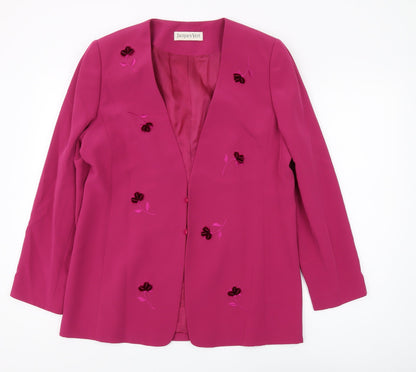 Jacques Vert Women's Pink Formal Suit Jacket Size 14