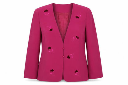 Womens UK Size 14 Jacques Vert Regular Pink Suit Jacket