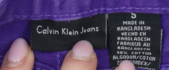 Calvin Klein Girls Purple Skinny Jeans Size S
