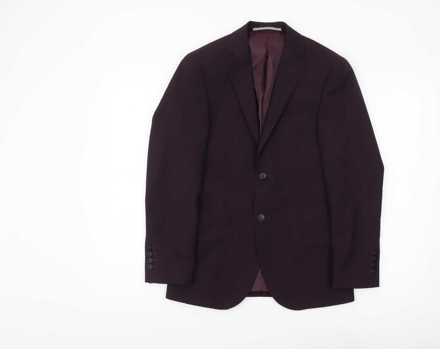 Mens UK Size 34 Moss London Regular Purple Suit Jacket