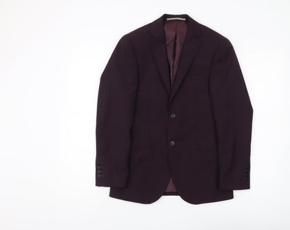Mens UK Size 34 Moss London Regular Purple Suit Jacket