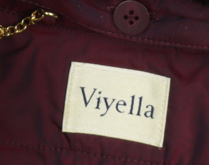 Womens UK Size M Viyella Red Overcoat
