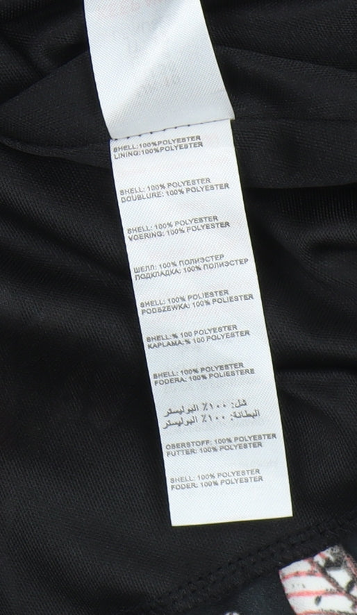 Mela London Women's Black Floral A-Line Dress, Size 10