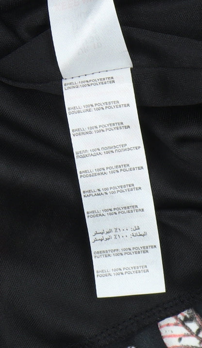 Mela London Women's Black Floral A-Line Dress, Size 10