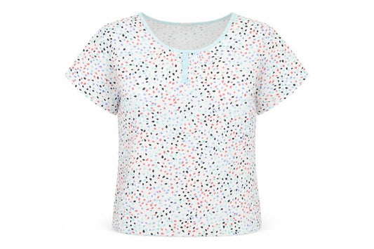 Womens UK Size L Damart Multicoloured Basic T-Shirt