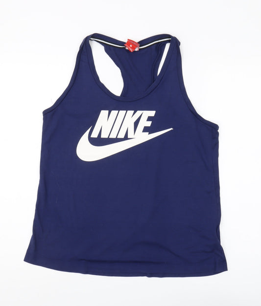 Nike Women's Blue Tank Top - Size L, Lightweight