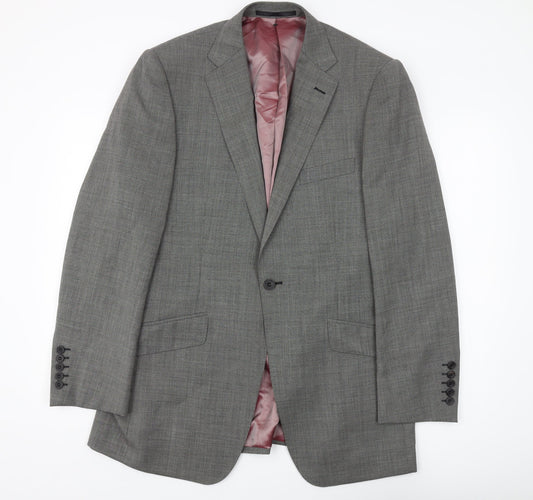 Mens UK Size 40 Marks and Spencer Regular Grey Suit Jacket