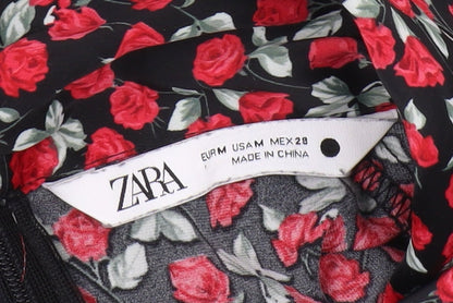 Womens UK Size 12 Zara Black Tunic Blouse