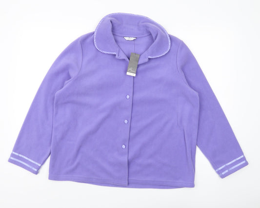Bm Womens Purple Basic Jacket Size 12/14 Collared Casual