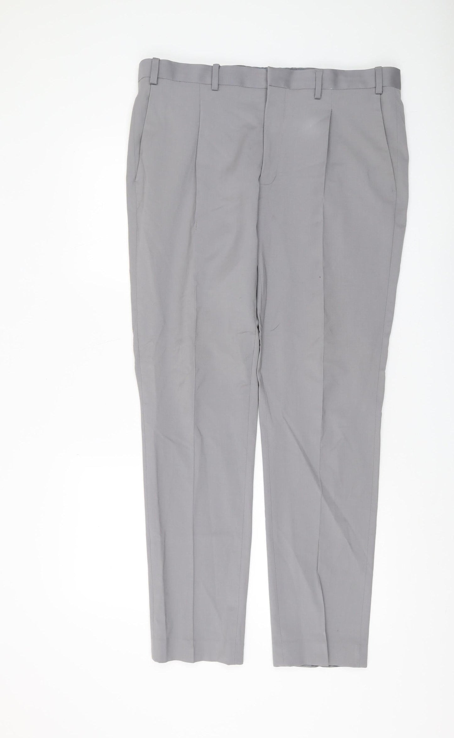 Marks & Spencer Grey Dress Trousers for Men, Size 36